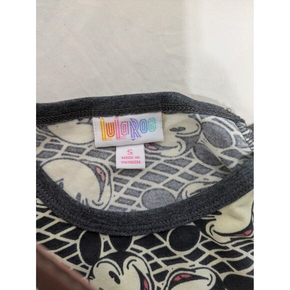 LuLaRoe Disney Randy Mickey Mouse Baseball Tee Top S Small Gray Raglan Shirt NWT - Picture 7 of 10